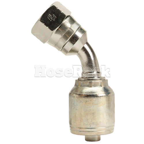 3/8" Female JIC Swivel 45° Elbow Hydraulic Fitting