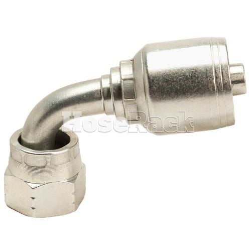 3/8" Female JIC Swivel 90° Short Drop Elbow Hydraulic Fitting