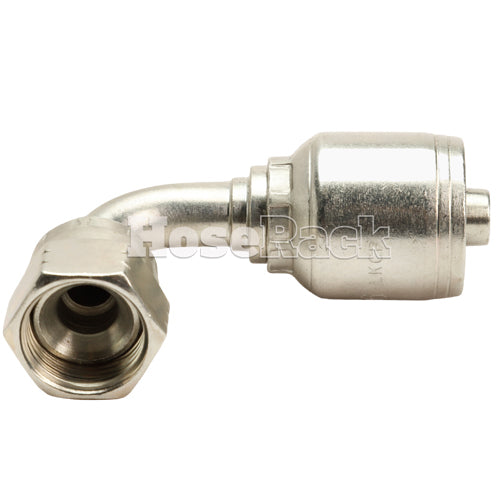 3/8" Female JIC Swivel 90° Short Drop Elbow Hydraulic Fitting