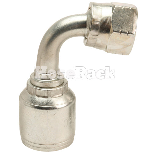 3/8" Female JIC Swivel 90° Short Drop Elbow Hydraulic Fitting