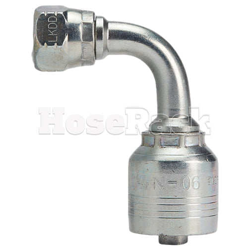 3/8" Female JIC Swivel 90° Medium Drop Elbow Hydraulic Fitting