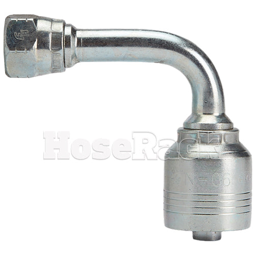 3/8" Female JIC Swivel 90° Long Drop Elbow Hydraulic Fitting