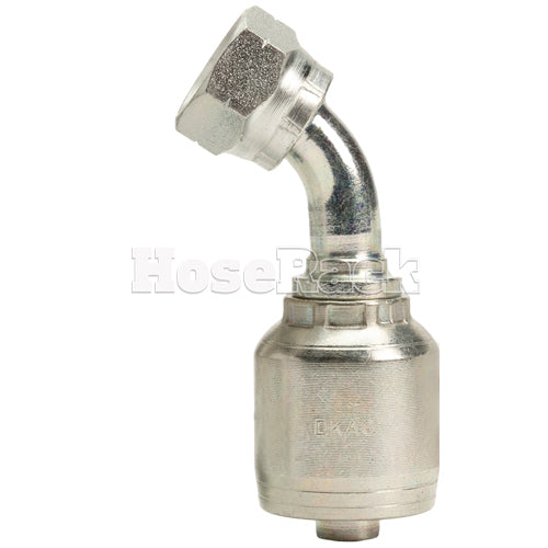 M16 X 1.5 Female Swivel 24° Cone (Light 10) with O-Ring 45° Elbow Hydraulic Fitting