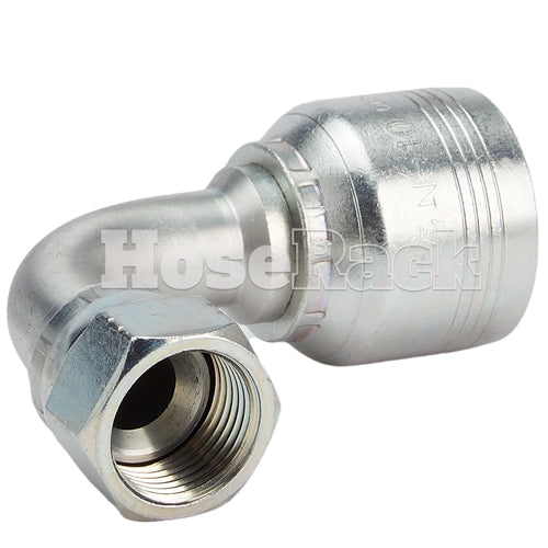 3/4" Female JIC Swivel 90° Medium Drop Elbow Hydraulic Fitting