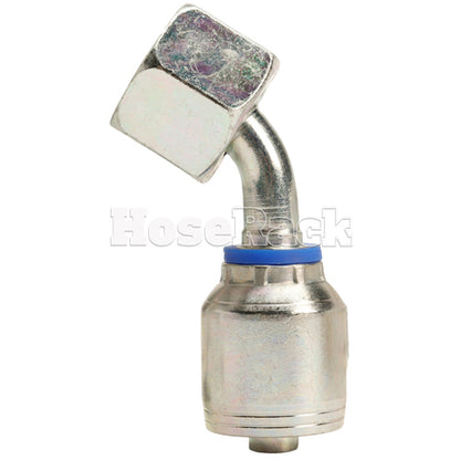 M22 X 1.5 Female Swivel 24° Cone (Heavy S14) with O-Ring 45° Elbow Hydraulic Fitting