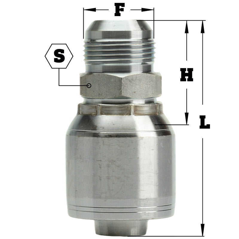 3/4" Male JIC Hydraulic Fitting