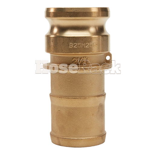 Brass 2 1/2" Male Camlock to Hose Shank