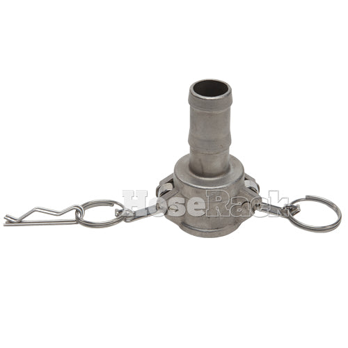 Stainless Steel 1" Female Camlock to Hose Shank (USA)