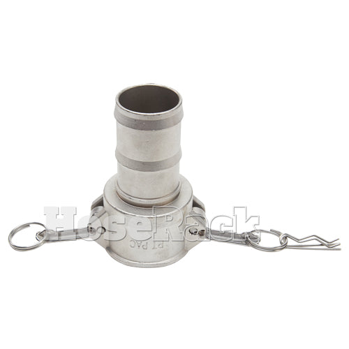 Stainless Steel 2" Female Camlock to Hose Shank (USA)