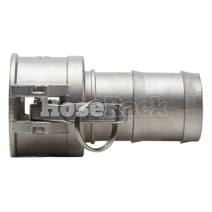 Stainless Steel 2" Female Camlock to Hose Shank (USA)