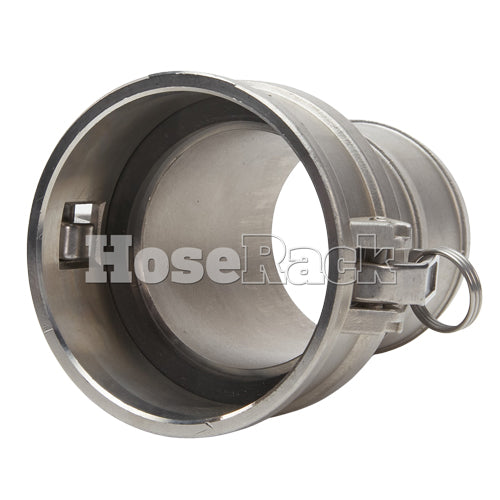 Stainless Steel 4" Female Camlock to Hose Shank (USA)