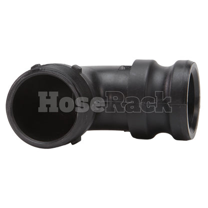 Plastic 2" Male Camlock x 2" Male NPT 90 Degree Elbow