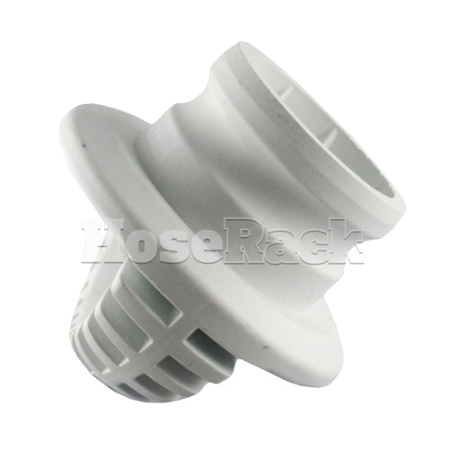 White 2" Food Grade Polypropylene Male Safety Bump Plug