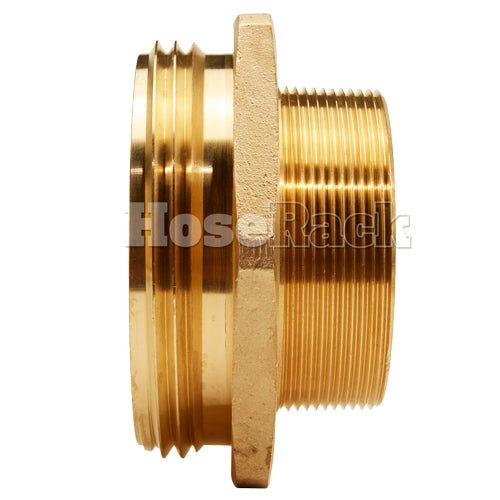 Brass 4 1/2" NH to 4" NPT Double Male (Hex)