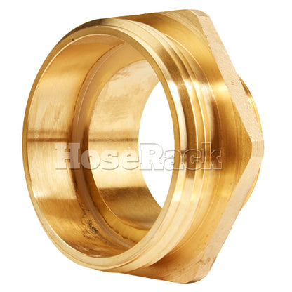 Brass 4 1/2" NH to 4" NPT Double Male (Hex)