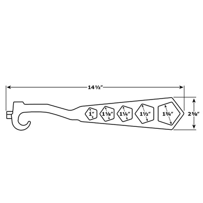 5 Hole Fire Hydrant Wrench