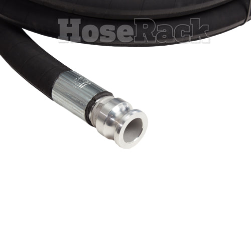 Black 1 1/2" x 20' Heavy-Duty Camlock Suction Hose