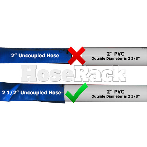 Blue 2" x 100' Lightweight Uncoupled Discharge Hose