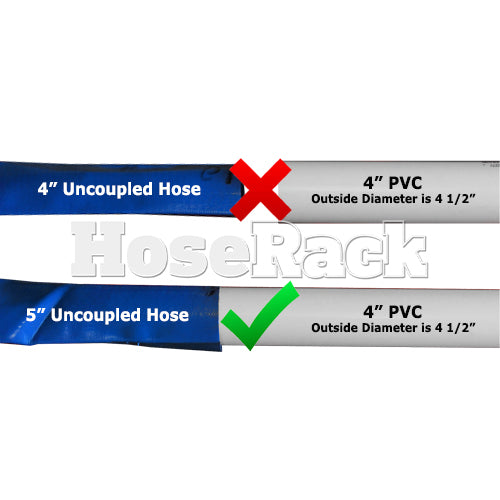 Blue 4" x 100' Lightweight Uncoupled Discharge Hose