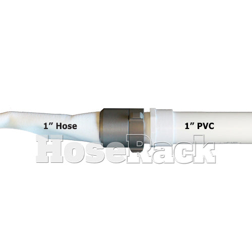 White 1" x 50' Single Jacket Hose (Alum NPSH Couplings)