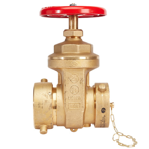 Brass Forged Gate Valve 2 1/2" Female NH x 2 1/2" Male NH