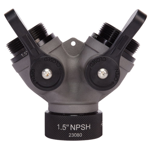 Aluminum 1 1/2" NPSH Inlet x (2) 1" NPSH Outlet