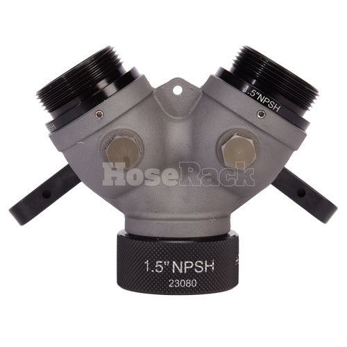 Aluminum 1 1/2" NPSH Inlet x (2) 1" NPSH Outlet