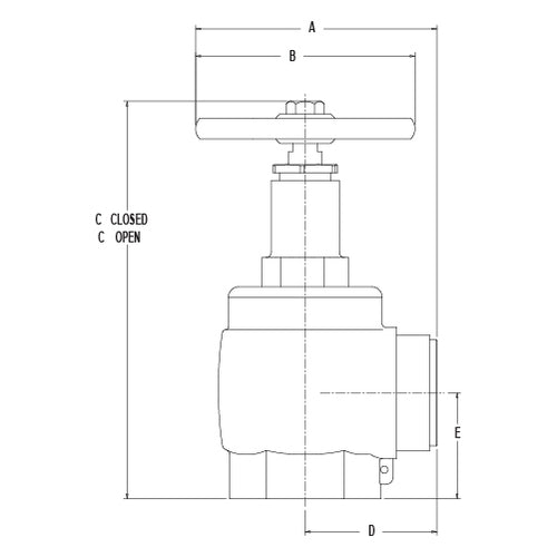 Cast Valve 2 1/2" Female NPT to 2 1/2" Male NH Domestic