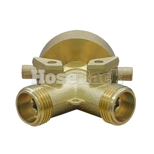 Brass 2 1/2" NH Inlet x (2) GHT Outlet