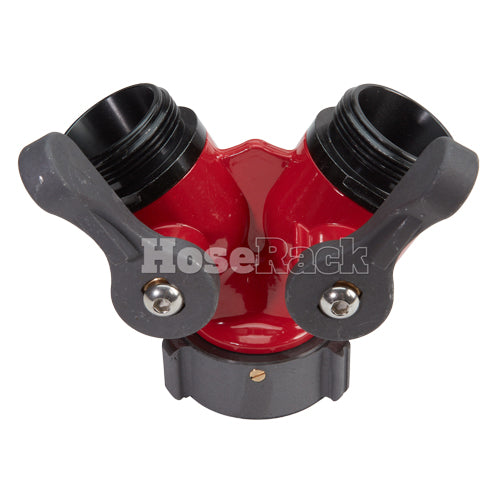 Aluminum Red 1 1/2" NPSH Inlet x (2) 1 1/2" NPSH Outlet