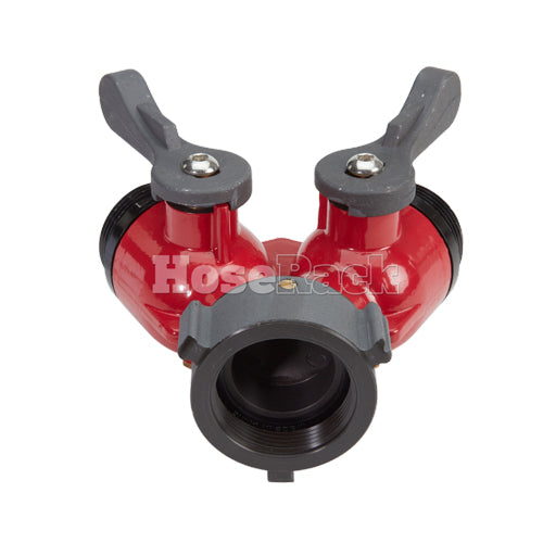 Aluminum Red 1 1/2" NPSH Inlet x (2) 1 1/2" NPSH Outlet