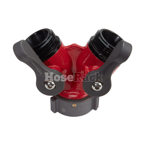 Aluminum Red 1 1/2" NH Inlet x (2) 1 1/2" NH Outlet