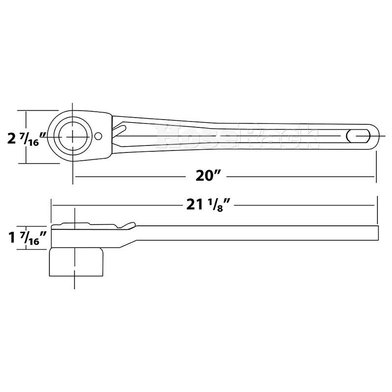 Heavy Duty Ratcheting Fire Hydrant Wrench (20 Inch)