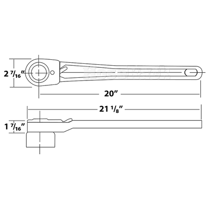 Heavy Duty Ratcheting Fire Hydrant Wrench (20 Inch)