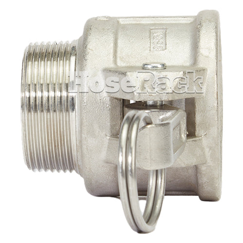 Stainless Steel 1 1/2" Female Camlock x 1 1/2" Male NPT