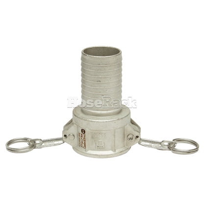 Stainless Steel 2" Female Camlock to Hose Shank