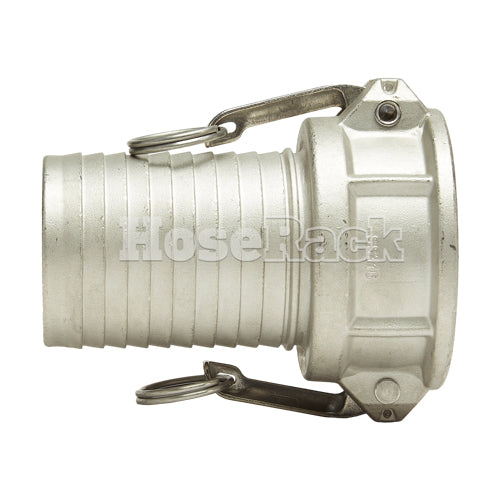Stainless Steel 3" Female Camlock to Hose Shank
