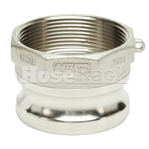 Stainless Steel 3" Male Camlock x 3" Female NPT