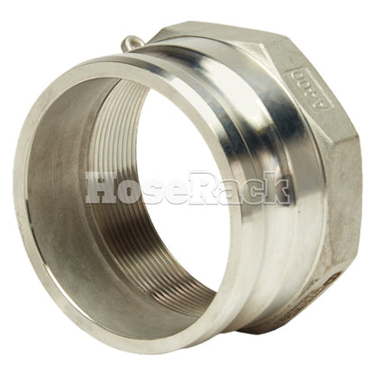 Stainless Steel 4" Male Camlock x 4" Female NPT