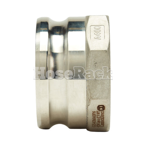 Stainless Steel 4" Male Camlock x 4" Female NPT