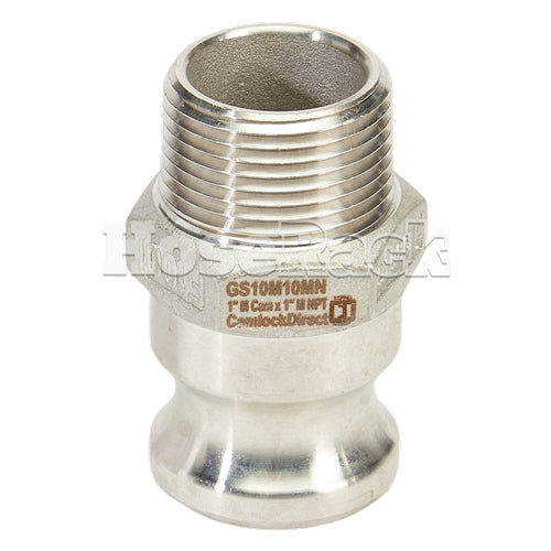 Stainless Steel 1" Camlock Male x 1" NPT Male