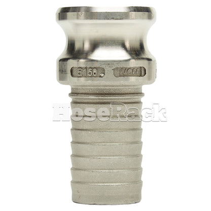 Stainless Steel 1 1/2" Male Camlock to Hose Shank