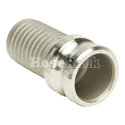 Stainless Steel 2" Male Camlock to Hose Shank