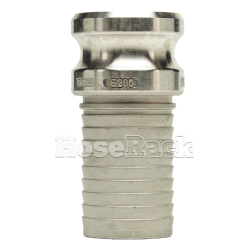 Stainless Steel 2" Male Camlock to Hose Shank