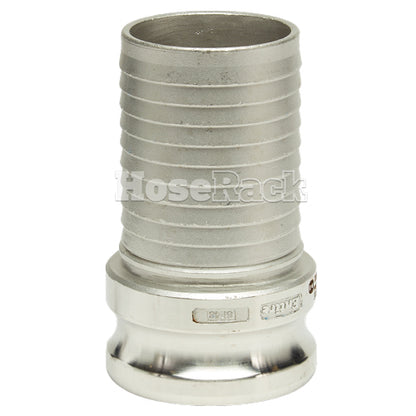 Stainless Steel 3" Camlock Male to Hose Shank