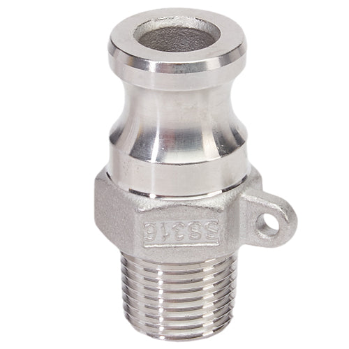 Stainless Steel 1/2" Camlock Male x 1/2" NPT Male