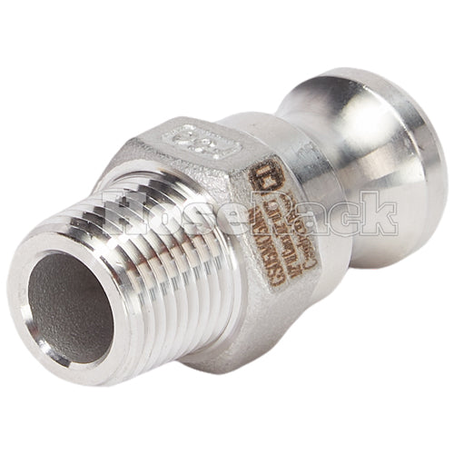 Stainless Steel 1/2" Camlock Male x 1/2" NPT Male