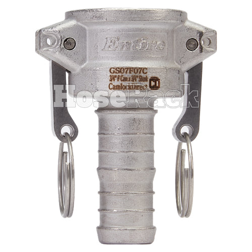 Stainless Steel 3/4" Female Camlock to Hose Shank