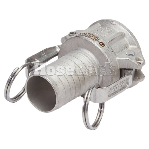 Stainless Steel 1 1/2" Female Camlock to Hose Shank