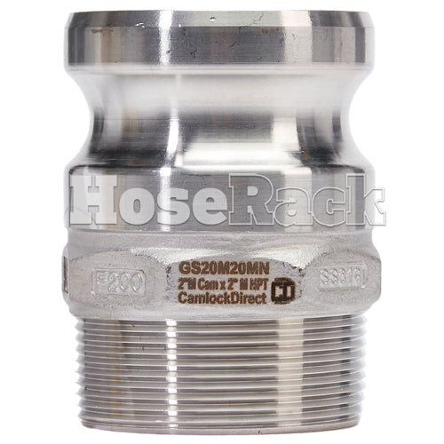 Stainless Steel 2" Camlock Male x 2" NPT Male